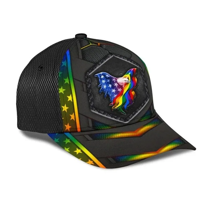 Pride Baseball Cap, Love Who You Want Eagle Lgbt 3D Printing Baseball Cap Hat