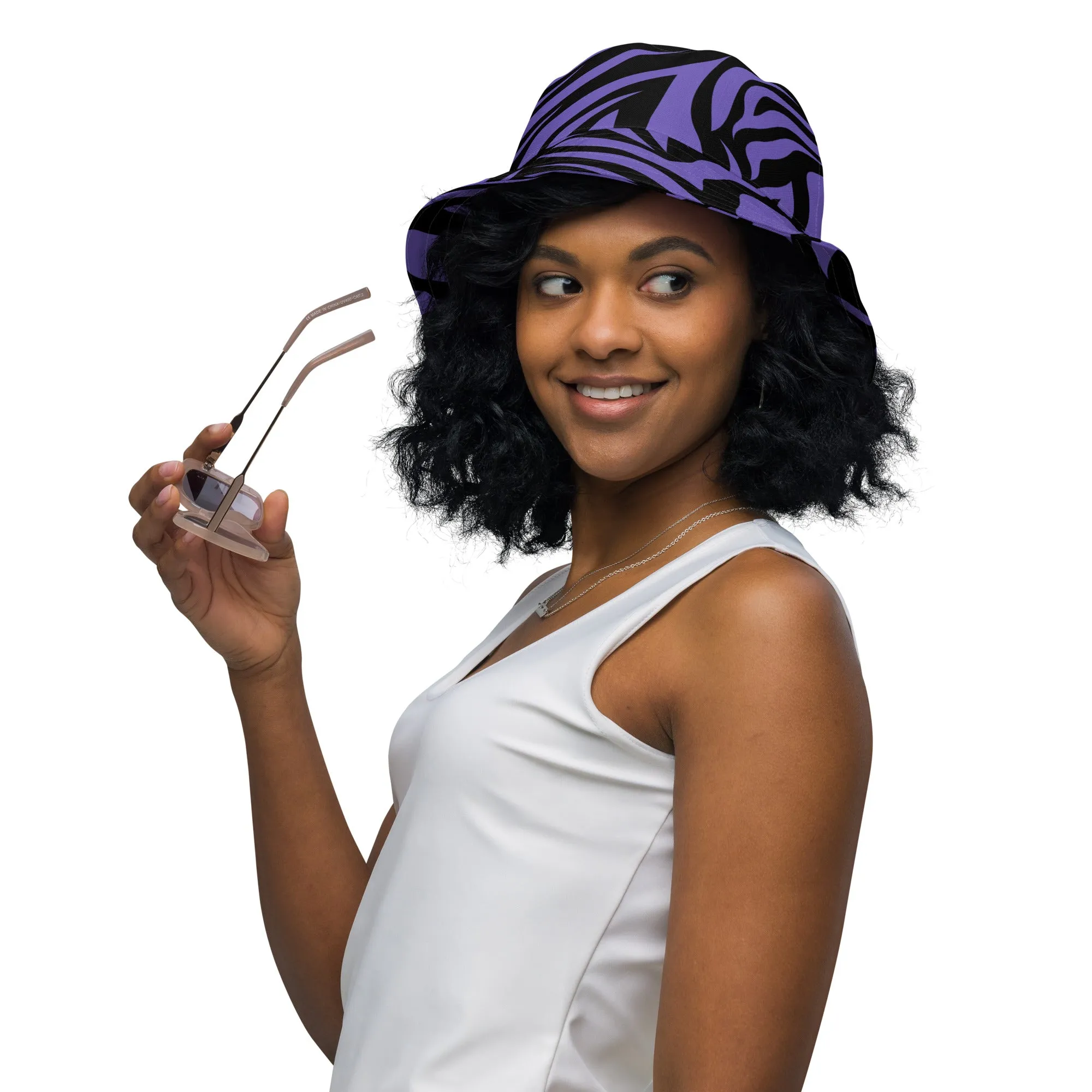 Purple Zebra Print Bucket Hat, lioness-love