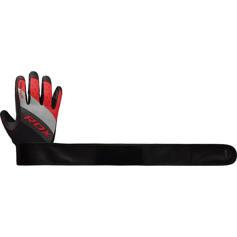 RDX F41 Full Finger Long Wrist Support Strap Heavy Weight Lifting Gym Gloves