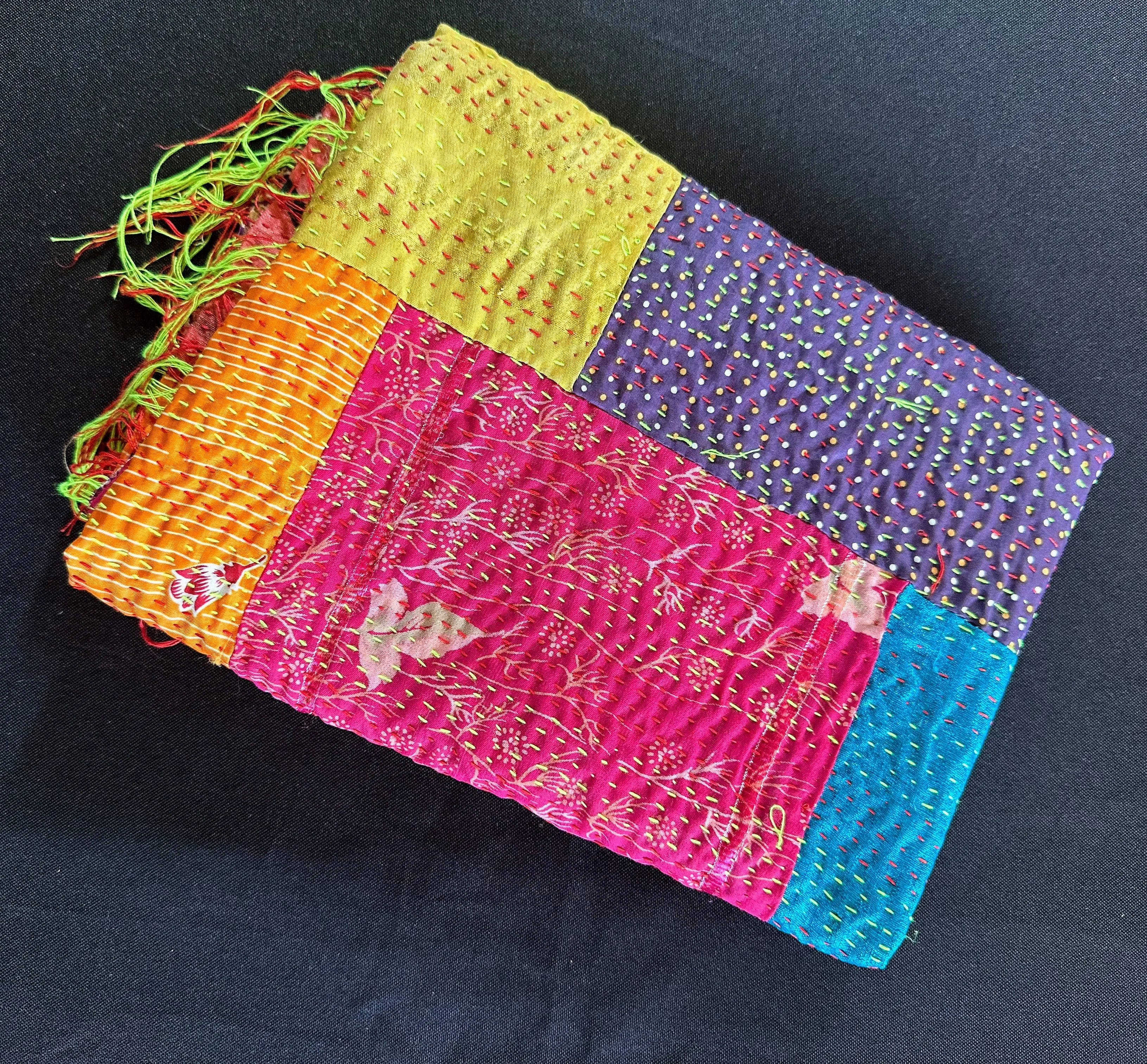 Reversible Upcycled Silk Scarf [D16]