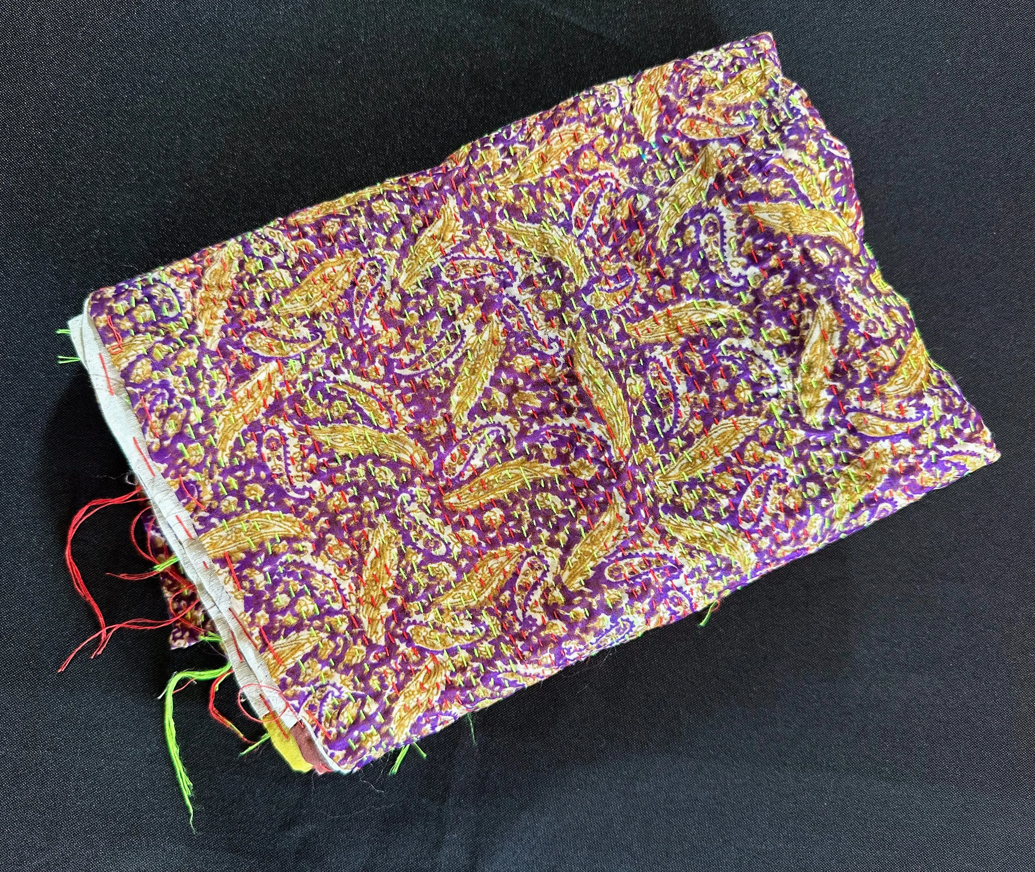 Reversible Upcycled Silk Scarf [D16]