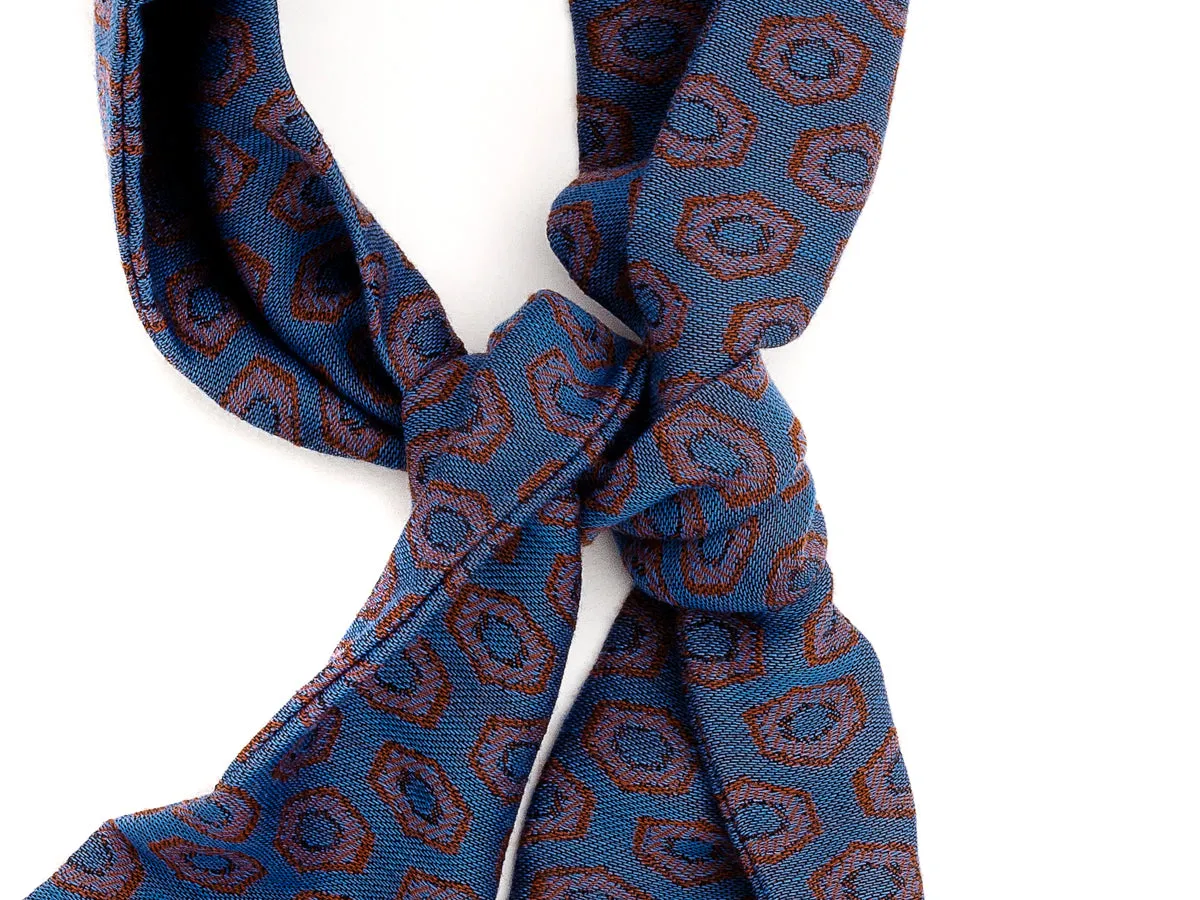 Silk Wool Ascot Blue