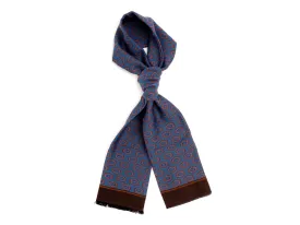 Silk Wool Ascot Blue