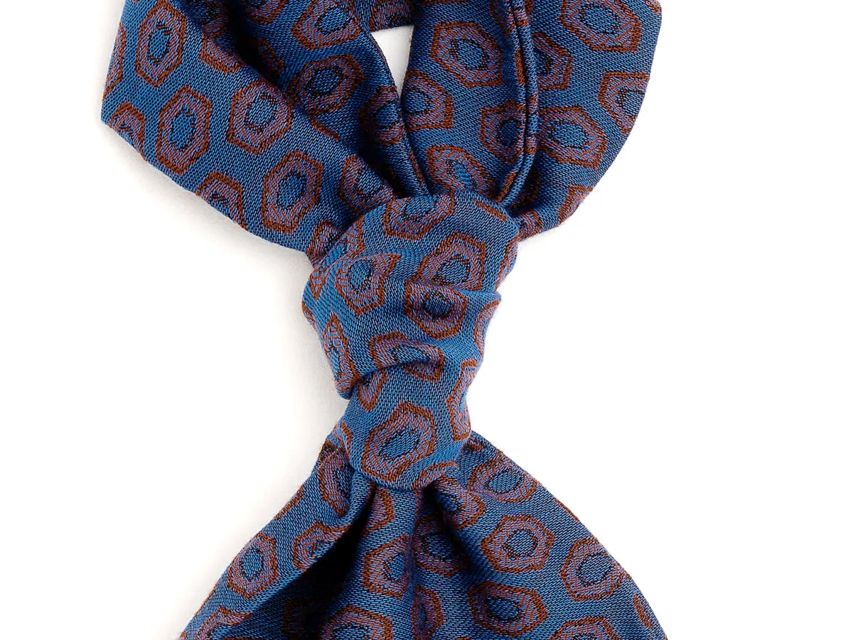 Silk Wool Ascot Blue