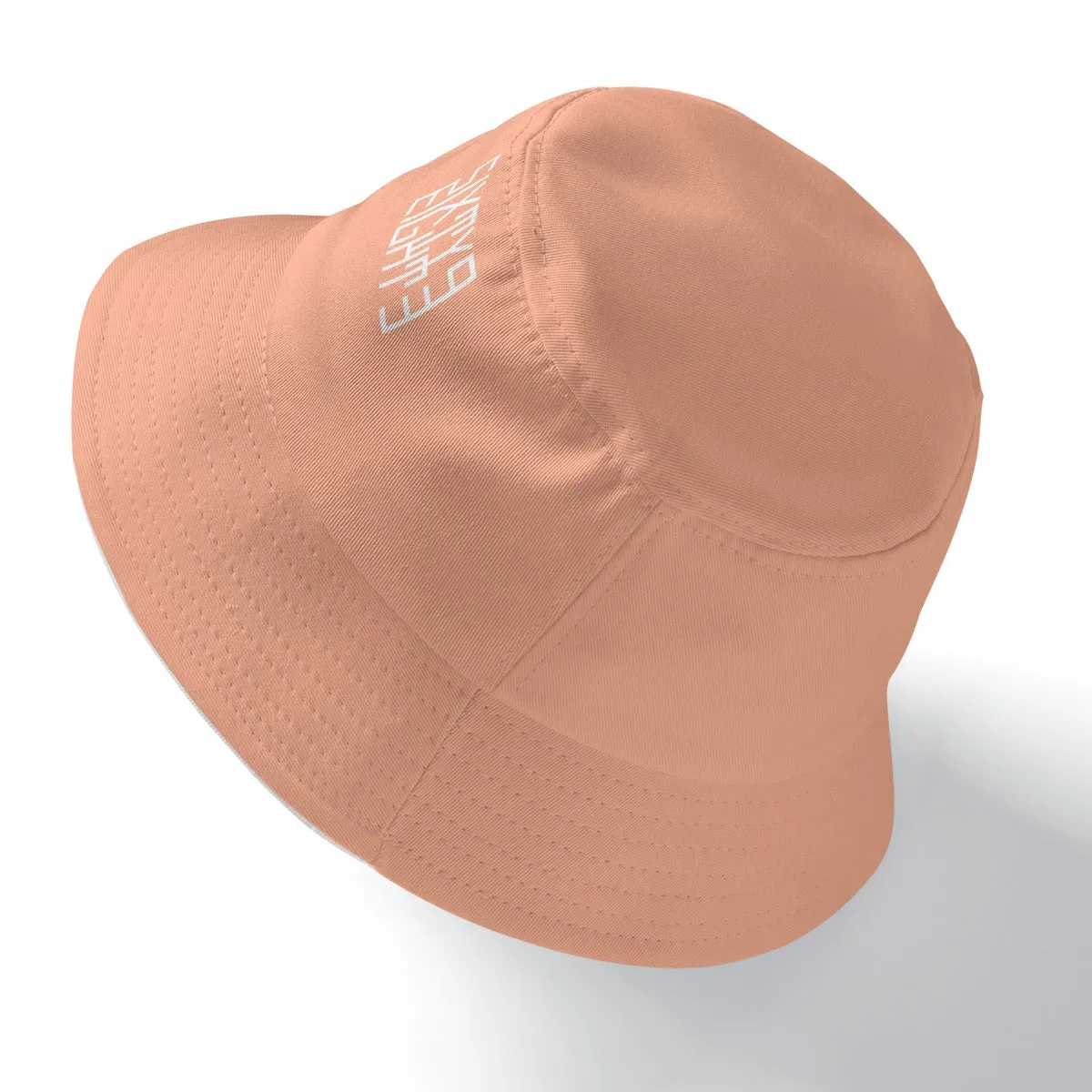 Sixty Eight 93 Logo White Peach Bucket Hat
