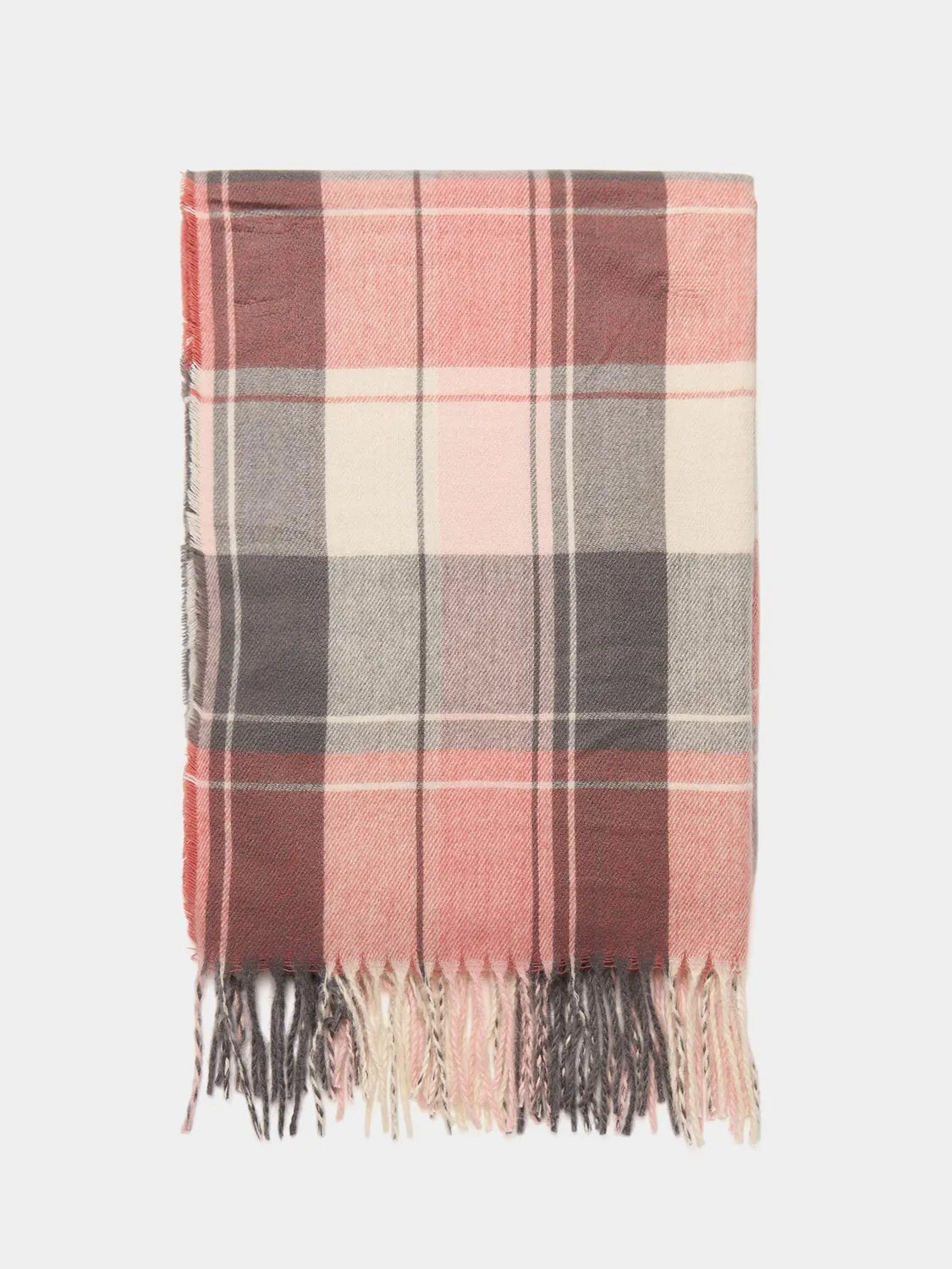 Soft Brushed Madras Plaid Scarf