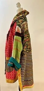 Spring Drifter Coat: Kantha Comfortable and Warm (Patchwork)