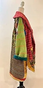 Spring Drifter Coat: Kantha Comfortable and Warm (Patchwork)