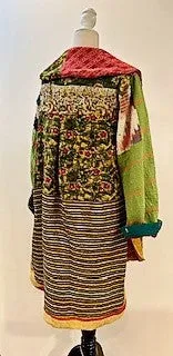 Spring Drifter Coat: Kantha Comfortable and Warm (Patchwork)