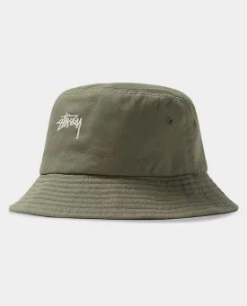 Stussy - Stock Bucket Hat - Olive Grey