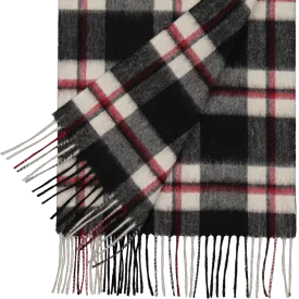 Swanndri - Unisex Wool Scarf - High Street Check - Red, White & Black