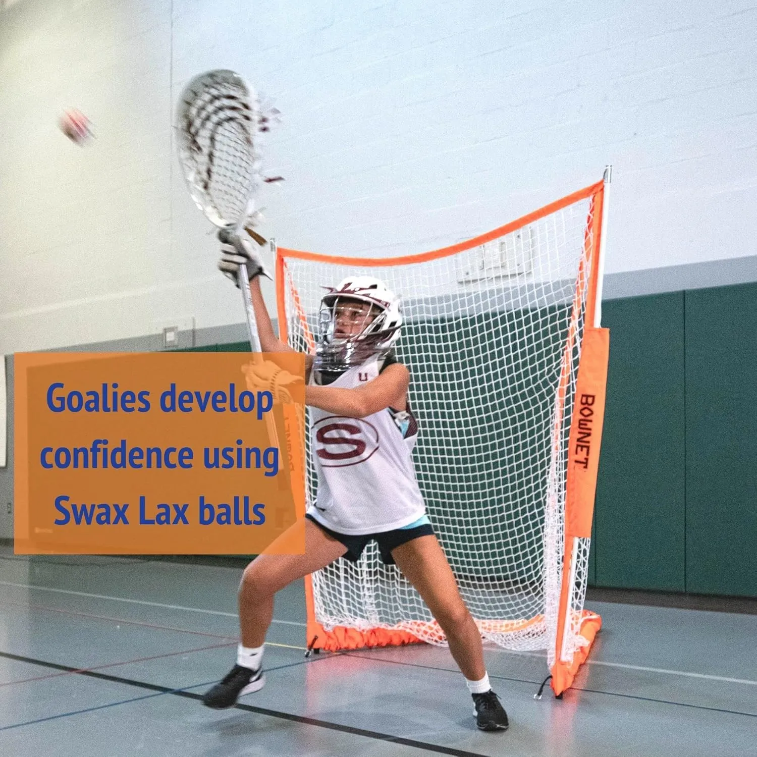 SWAX LAX Lacrosse Training Ball - Indoor Outdoor Practice Less Bounce & Rebounds