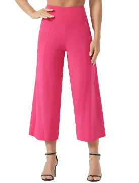 THE GYM PEOPLE Womens' Yoga Pants with Pockets and Tummy Control High Waist in Flare Crop
