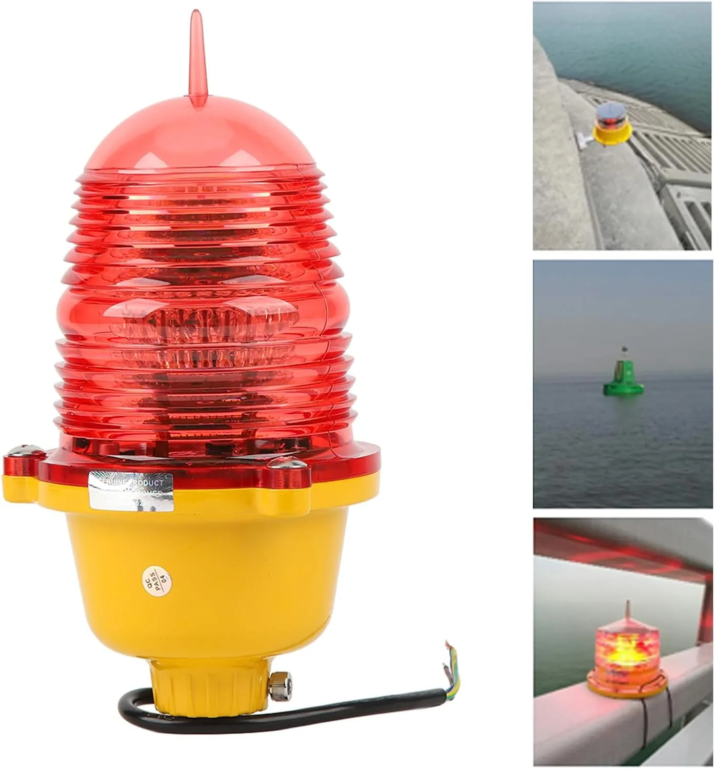 Tower Adjustable Obstruction Lights Aviation Obstruction Light Super Bright Impact Resistant Aviation Obstruction Light for Marine Boat (AC110V Constant On)