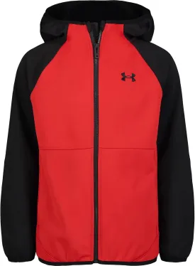 Under Armour Boys' Sim Softshell Jacket, Hooded with Zipper Closure, Water-Resistant & Lightweight