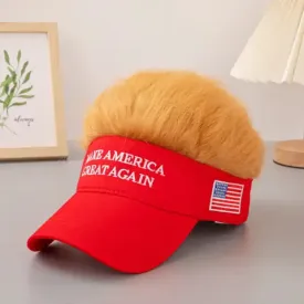 Unique Gift,2024 New American Wig Cap Baseball Cap, Golf Cap, Trump Embroidery Cap