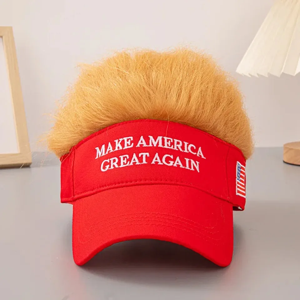 Unique Gift,2024 New American Wig Cap Baseball Cap, Golf Cap, Trump Embroidery Cap