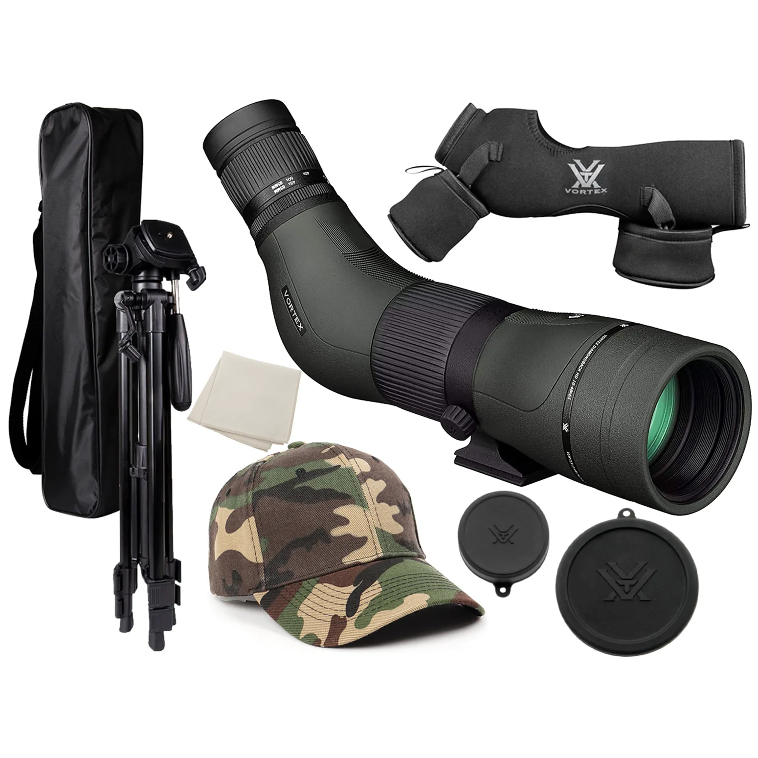 Vortex Optics Diamondback HD Spotting Scope 16-48x65 Angled (DS-65A)