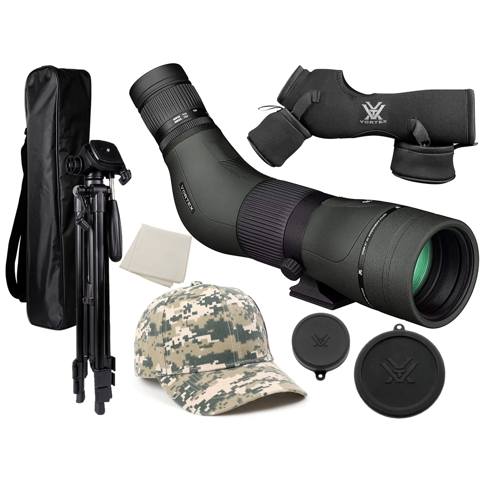 Vortex Optics Diamondback HD Spotting Scope 16-48x65 Angled (DS-65A)