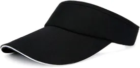 VOVCIG Adjustable Empty Top Sun Hat White Visors for Women Beach Sports Sun Hat Men Women Sun Sports Visor Hat