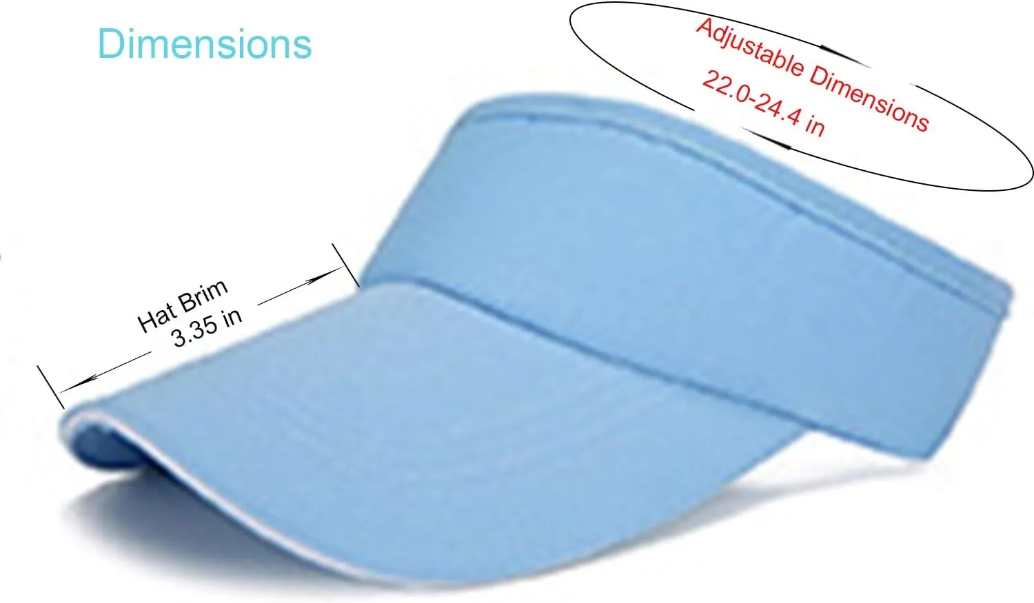 VOVCIG Adjustable Empty Top Sun Hat White Visors for Women Beach Sports Sun Hat Men Women Sun Sports Visor Hat