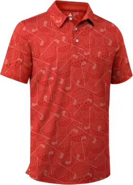 ZITY Men's Golf Shirts Short Sleeve Moisture Wicking Performance Print Patterns Casual Collared Golf Polo Shirt for Men